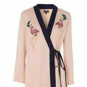 NWT Tiger embroidered duster coat by: Top Shop